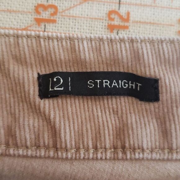 Talbots Flawless 5 Pocket Jeans Women's 12 Tan Corduroy Cotton Pants - Picture 5 of 8